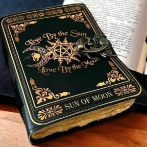 Sun & Moon Vintage Leather Journal