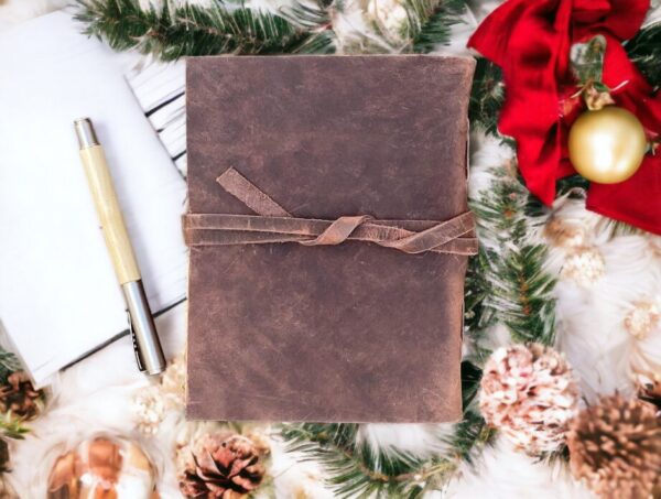 Leather Journal, Beautiful Heart Embossed Journals - Image 3