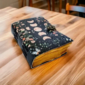 Leather Journal Moon Phase Print