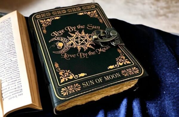 Sun & Moon Vintage Leather Journal - Image 5
