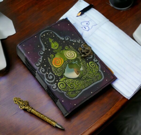 Blank Spell Book Of Shadows Journal With Lock - Image 3